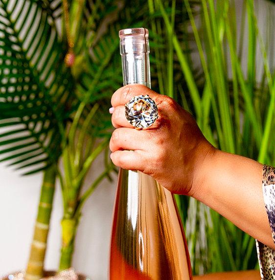 Diamond Girl Crystal Cocktail Ring – SDesirebrand display picture 1
