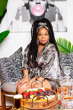 Black women in luxury robe