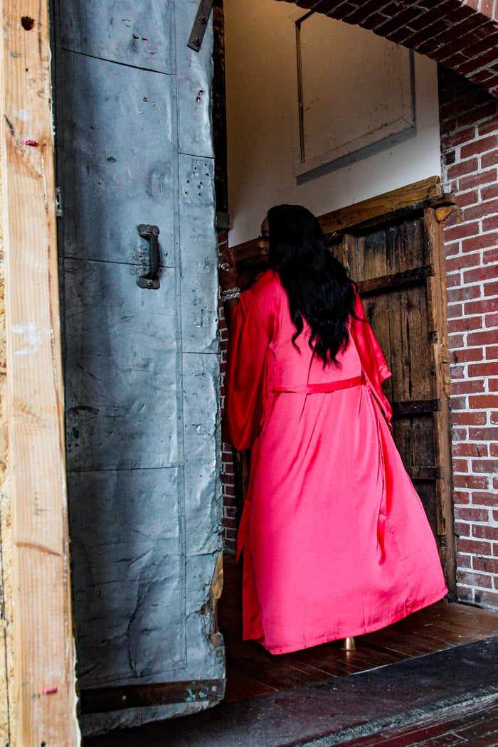 pink japanese robe 