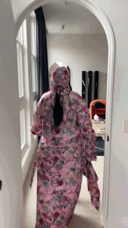 pink floral print