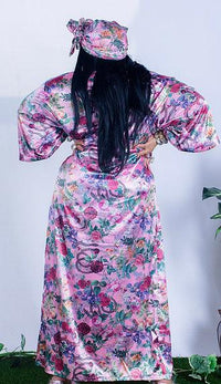floral robe on plus size
