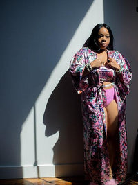 pink floral print