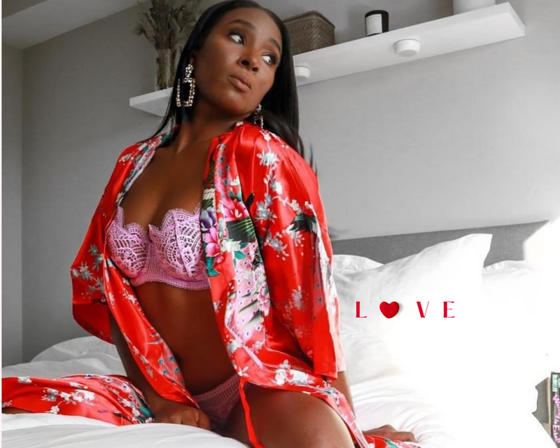 red robe on black woman