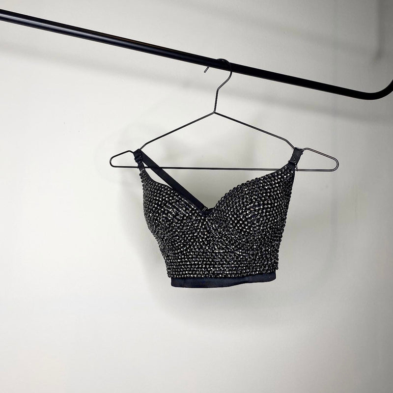 Black€Black Baddie Bralette Bustier