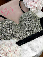 Black€Silver Baddie Bralette Bustier