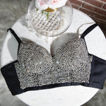 Black€Silver Baddie Bralette Bustier