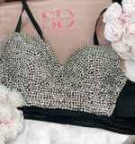 Black€Silver Baddie Bralette Bustier