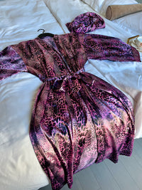 pink leopard robe